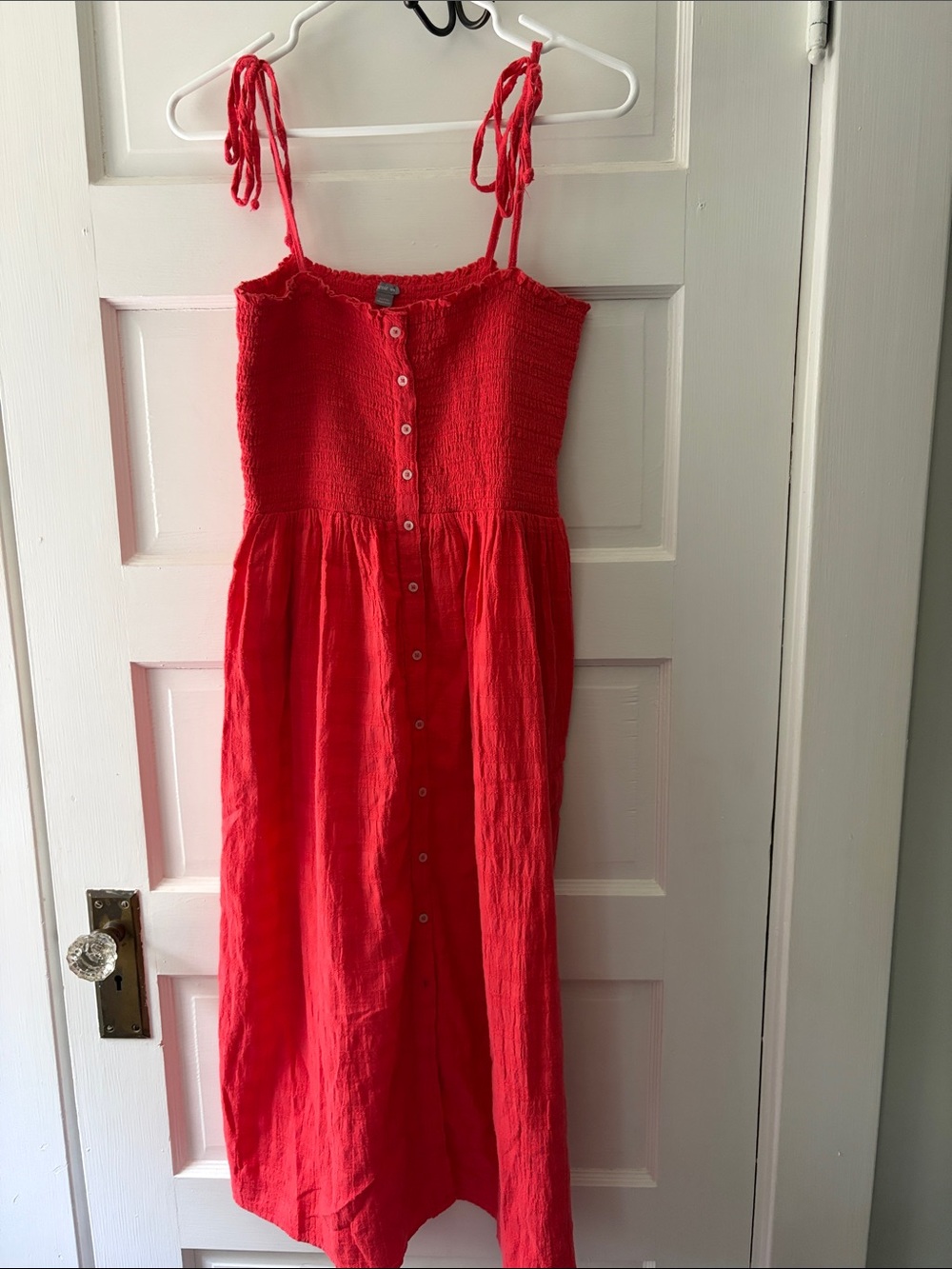 aerie Red Maxi Dress with Tie Straps